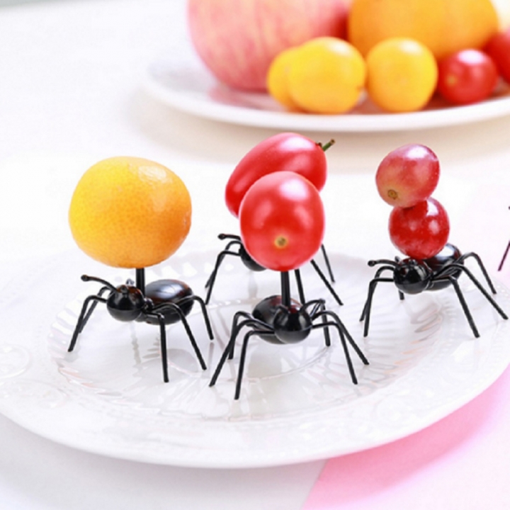 12pcs/set Mini Reusable Fruit Ant Toothpick Tableware Dessert Cake Snack Forks Design gift