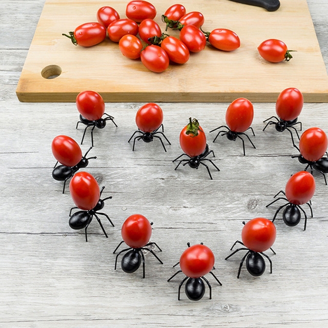 12pcs/set Mini Reusable Fruit Ant Toothpick Tableware Dessert Cake Snack Forks Design gift