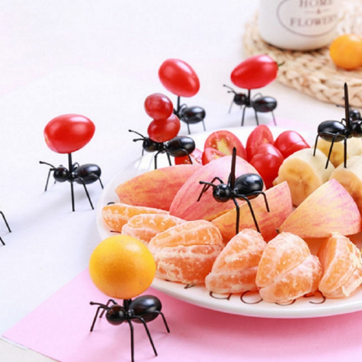 12pcs/set Mini Reusable Fruit Ant Toothpick Tableware Dessert Cake Snack Forks Design gift