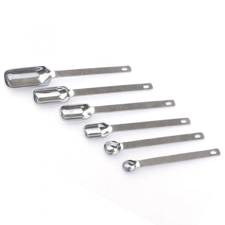 Stainless Steel Measuring Spoon 6-piece set Baking Seasoning Measuring Spoons Square Head