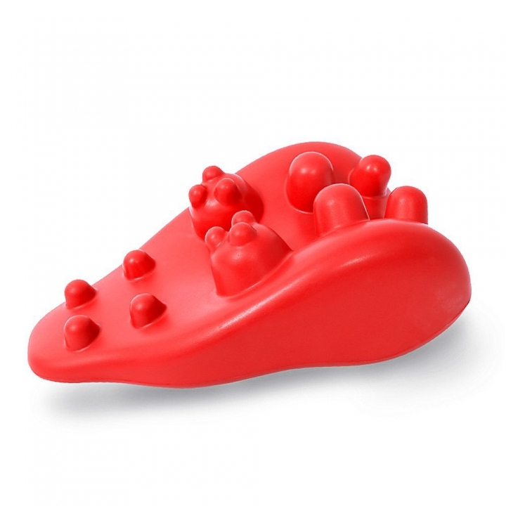 Red Massage Pillow Neck Tension Release Pillow Neck Cushion Soothing Neck Vertebral pad