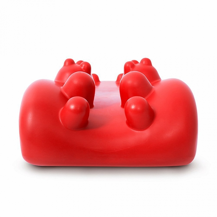 Red Massage Pillow Neck Tension Release Pillow Neck Cushion Soothing Neck Vertebral pad