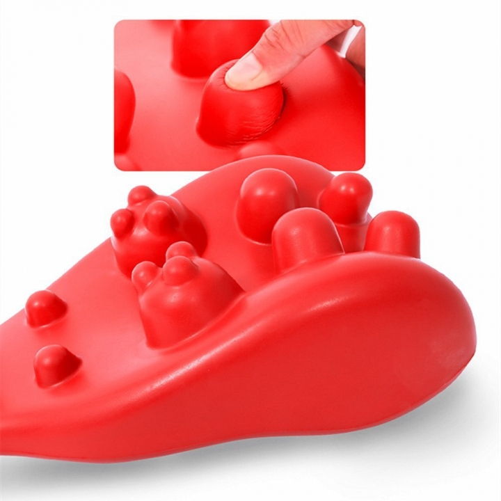 Red Massage Pillow Neck Tension Release Pillow Neck Cushion Soothing Neck Vertebral pad