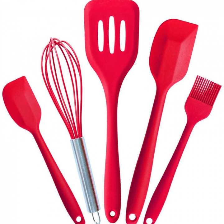 Silica Gel Kitchenware 5-piece Set Baking tool Scraper cake tool Egg Beater