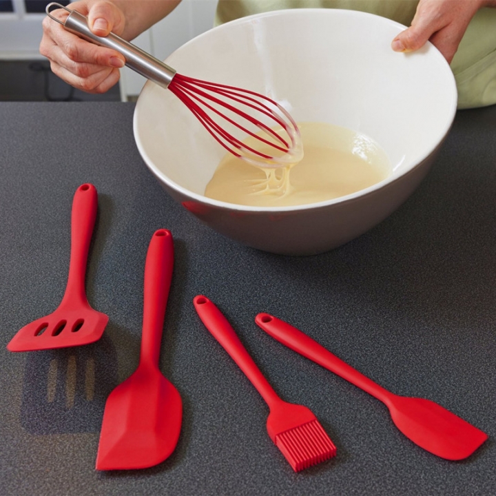 Silica Gel Kitchenware 5-piece Set Baking tool Scraper cake tool Egg Beater
