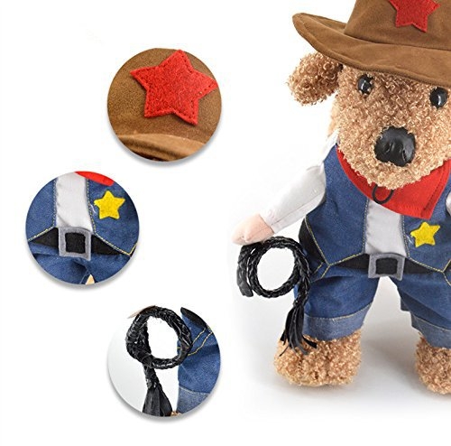 Pet Transformed Dress Cowboy Standing Dog Clothes Selfie Entertainment Clothing Clothes for Pets