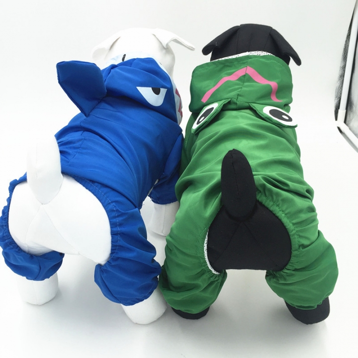 Pet Dog Raincoat dog Raincoat Cartoon Small Animals Four feet raincoat duck frog Shark Rabbit