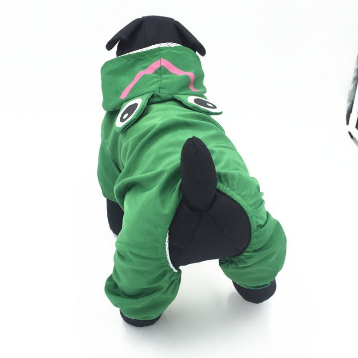 Pet Dog Raincoat dog Raincoat Cartoon Small Animals Four feet raincoat duck frog Shark Rabbit