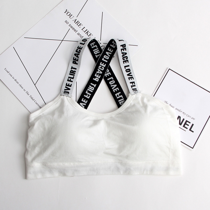 Seamless Cross belt Wrapped Chest Bra No rims  letter Movement Underwear Ms Tube top vest