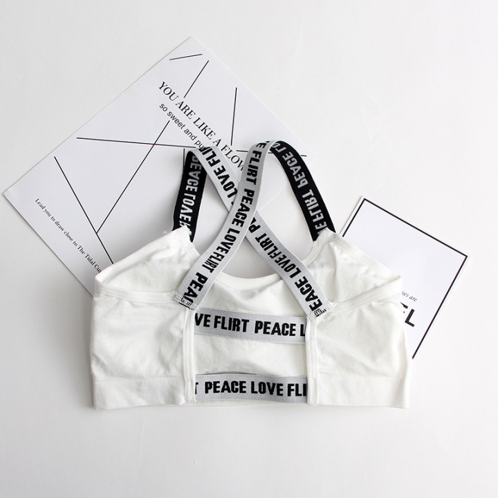 Seamless Cross belt Wrapped Chest Bra No rims  letter Movement Underwear Ms Tube top vest