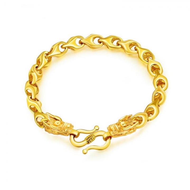 Euro currency Domineering Men Faucet Plated 18K gold Coarse gold Bracelet