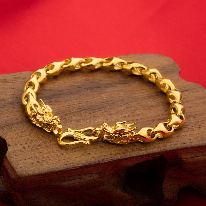 Euro currency Domineering Men Faucet Plated 18K gold Coarse gold Bracelet