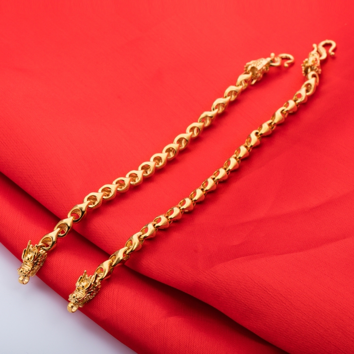 Euro currency Domineering Men Faucet Plated 18K gold Coarse gold Bracelet