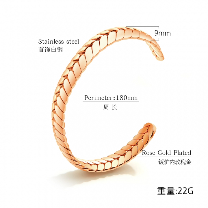 Western style Simple Retro Solid color fashion temperament Titanium steel wristband