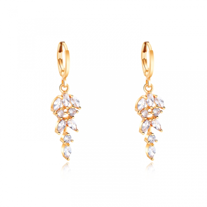 Personality bride Ms Copper plated Diamond earring Long section tassel Stud earring