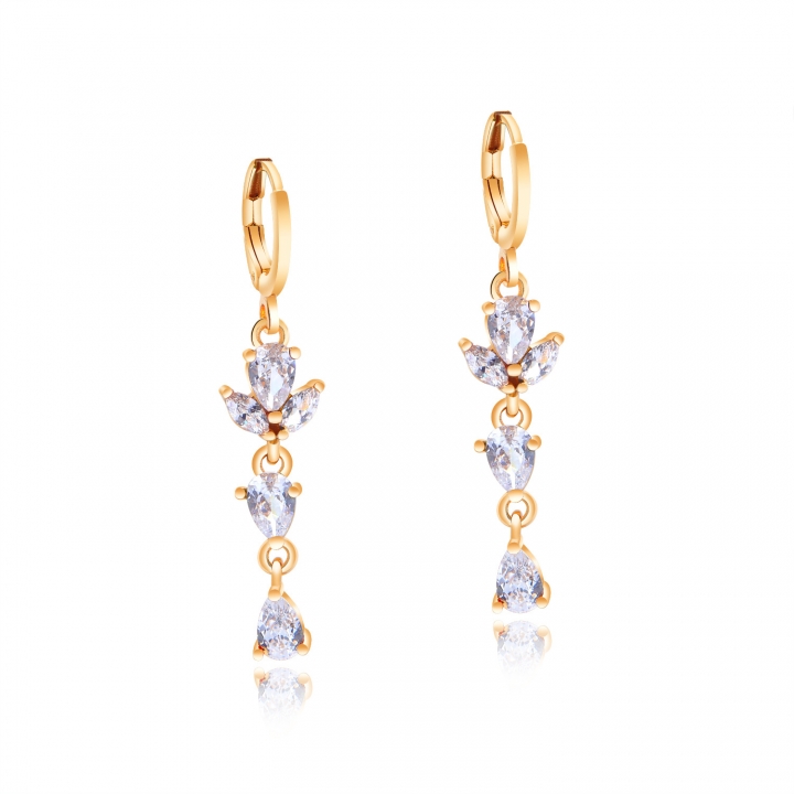 Western style Ms Copper plated 18K gold accessories Wild Colorful diamond Zircon Stud earring