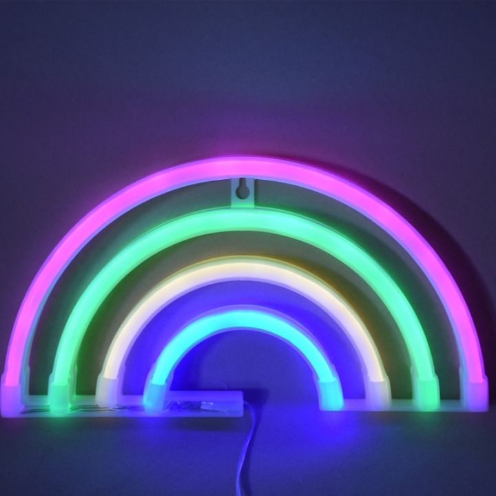 Rainbow Bell Batman Cactus Neon led Decorative lights festival Night light