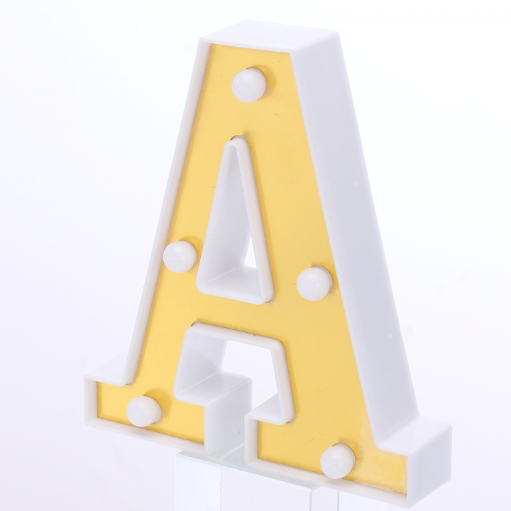 Gold plating 26 English Letter light led Modeling lamp Wedding Night light birthday Proposal light