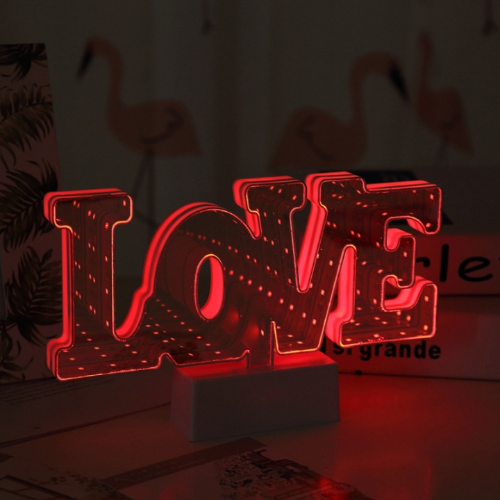 LED lights Flamingo Mermaid unicorn Love 3D tunnel dream Fruit light Modeling lamp