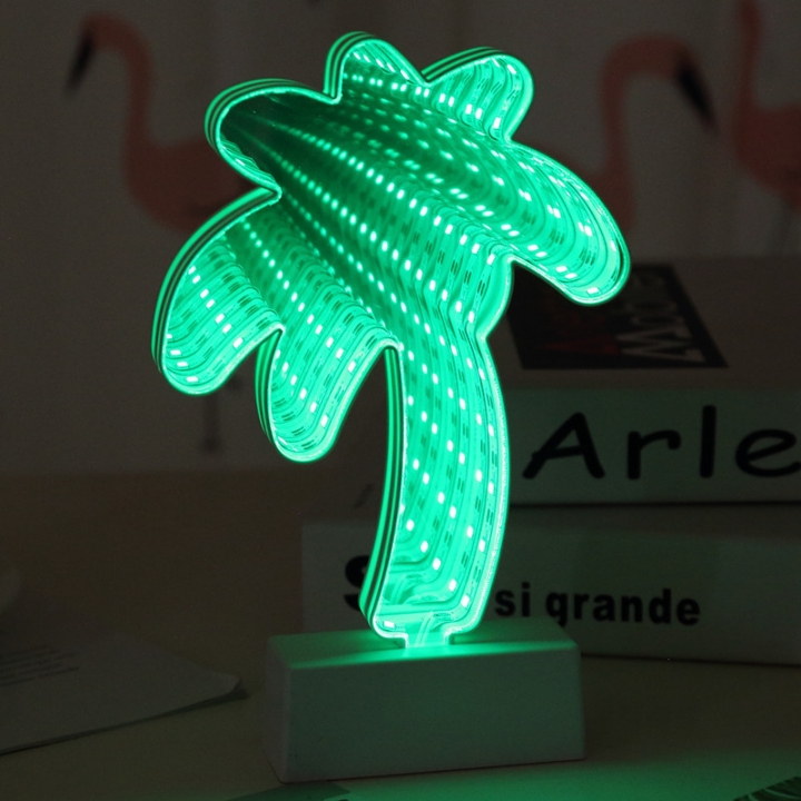 LED lights Flamingo Mermaid unicorn Love 3D tunnel dream Fruit light Modeling lamp