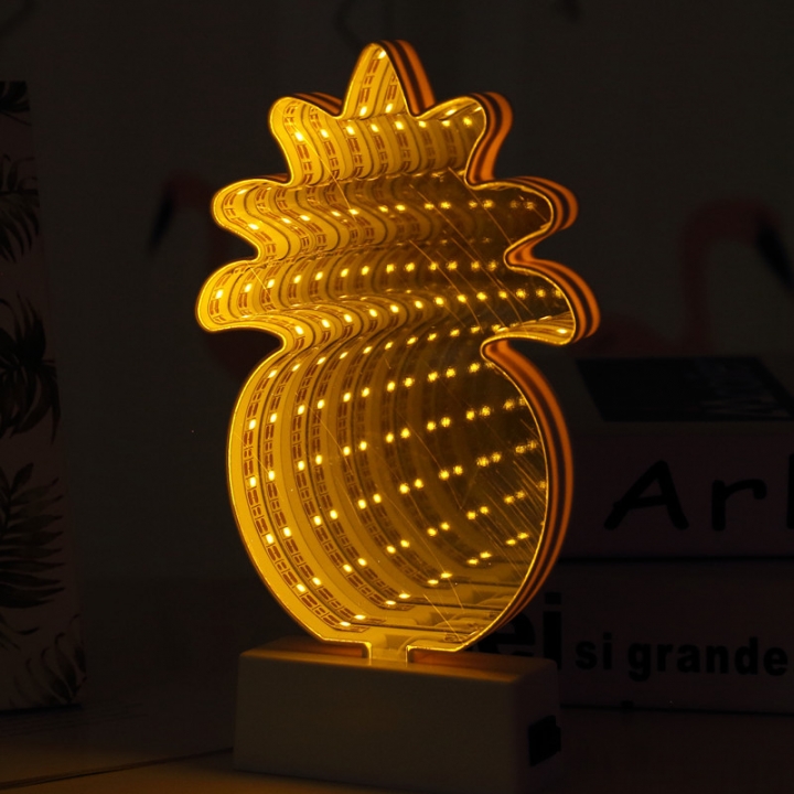 LED lights Flamingo Mermaid unicorn Love 3D tunnel dream Fruit light Modeling lamp