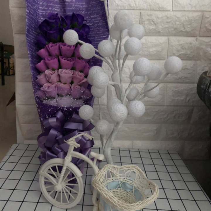 Led lantern dorm room room Decorative lights Teenage heart Cotton ball Rose Modeling lamp Tree light