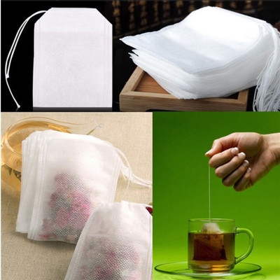 100Pcs Teabags Empty Scented Tea Bags With String Heal Seal Filter Paper for Herb Loose Tea