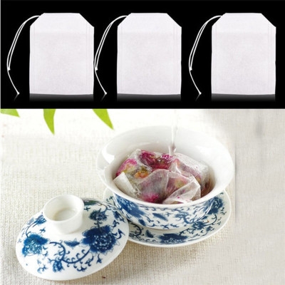 100Pcs Teabags Empty Scented Tea Bags With String Heal Seal Filter Paper for Herb Loose Tea