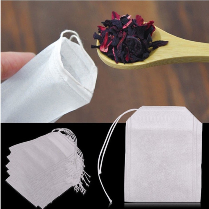 100Pcs Teabags Empty Scented Tea Bags With String Heal Seal Filter Paper for Herb Loose Tea