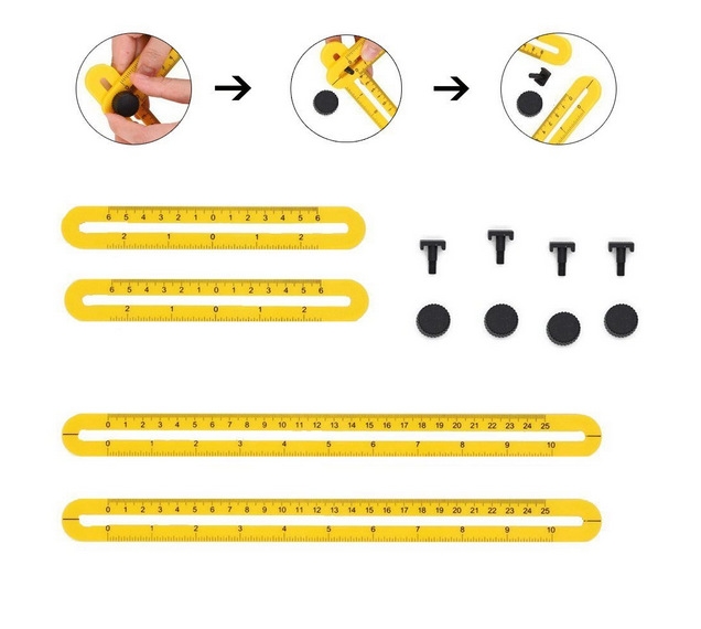 Plastic Activity Four-fold ruler Metric system Scale Multifunction Measuring square