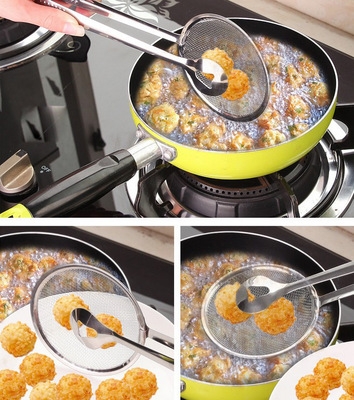 Kitchen Colander filter Net spoon Fried food Oil spoon Food clip Fried chicken leg Filter