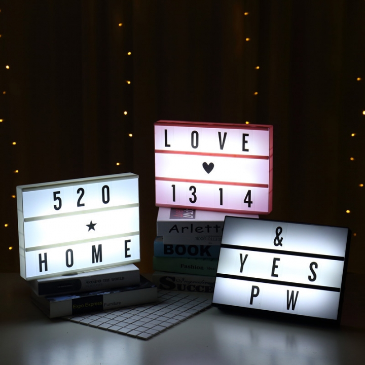 Creative led Lantern DIY free combination Puzzle card digital letter Decorative lights