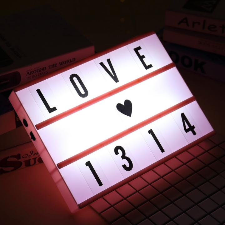 Creative led Lantern DIY free combination Puzzle card digital letter Decorative lights