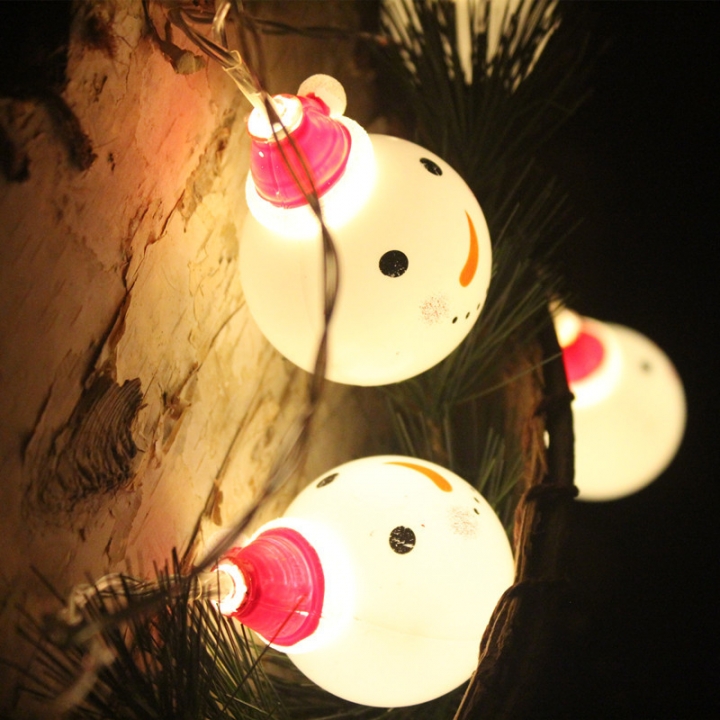 Led lantern Christmas snowman Old man head Children's room Teenage heart Decorative string