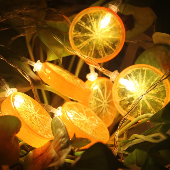 Lemon Slices String light Room Arrange Night light fruit Modeling lamp Party decoration Lantern