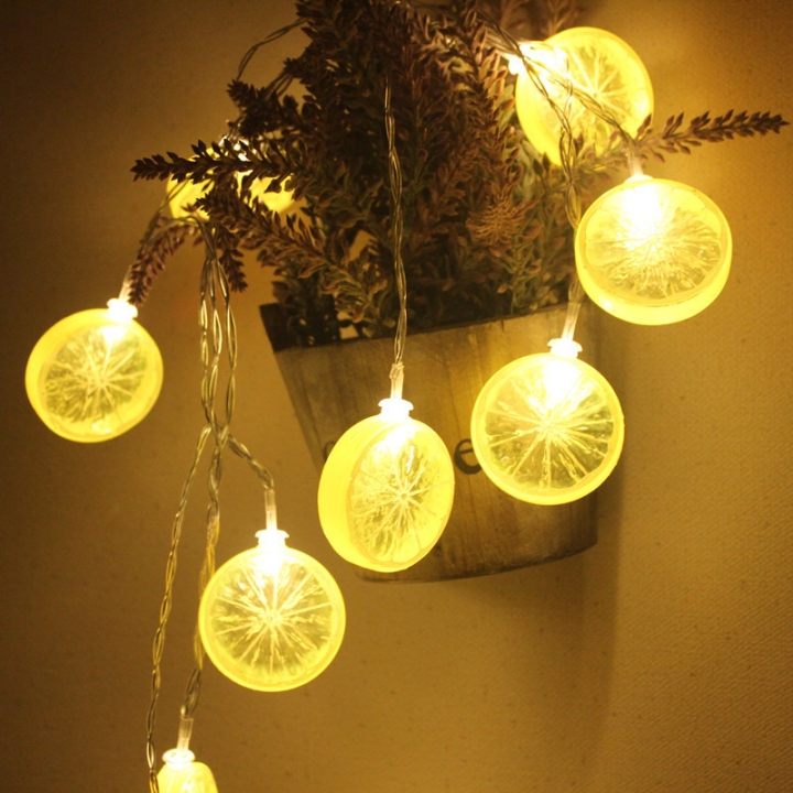 Lemon Slices String light Room Arrange Night light fruit Modeling lamp Party decoration Lantern