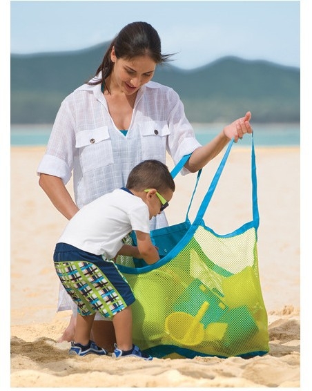 Outdoor Child Beach toy fast Storage bag Digging sand tool Sundries Storage net bag  large