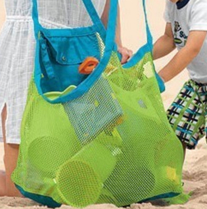 Outdoor Child Beach toy fast Storage bag Digging sand tool Sundries Storage net bag  large