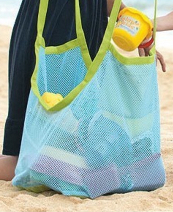 Outdoor Child Beach toy fast Storage bag Digging sand tool Sundries Storage net bag  large