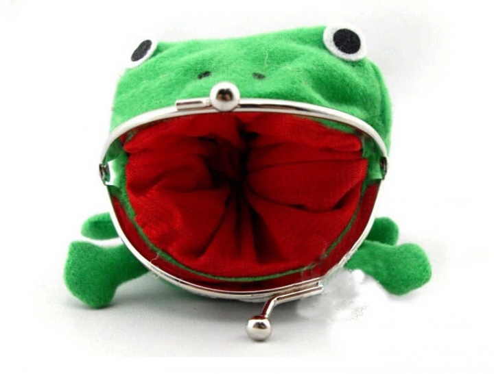 Cartoon Lovely Frog Wallet Anime Coin Purse Cartoon Frog Model Women Pocket Money Bag