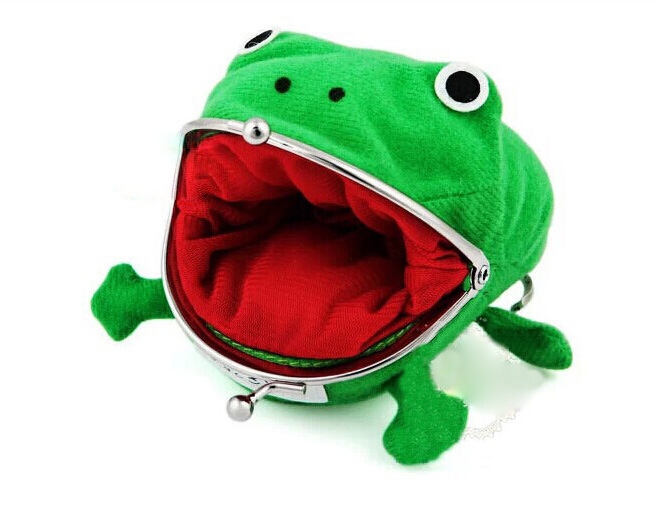 Cartoon Lovely Frog Wallet Anime Coin Purse Cartoon Frog Model Women Pocket Money Bag