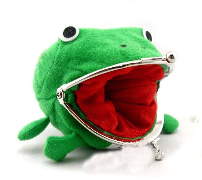 Cartoon Lovely Frog Wallet Anime Coin Purse Cartoon Frog Model Women Pocket Money Bag