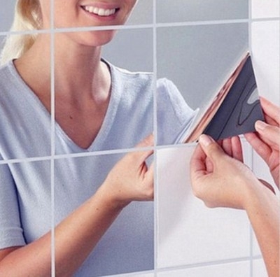 Mirror Wall Stickers Decorative Self Adhesive Furniture Films Square High Quality Mirror