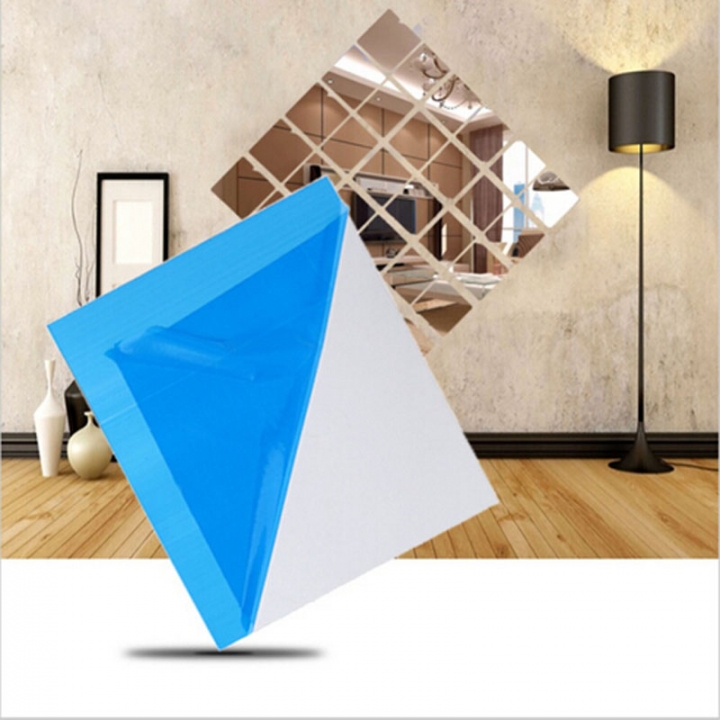 Mirror Wall Stickers Decorative Self Adhesive Furniture Films Square High Quality Mirror