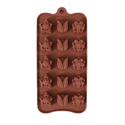 Silica gel Cake mold intermediate tulip Silica gel Chocolate mold Baking Mold  Kitchen Restaurant Supplies