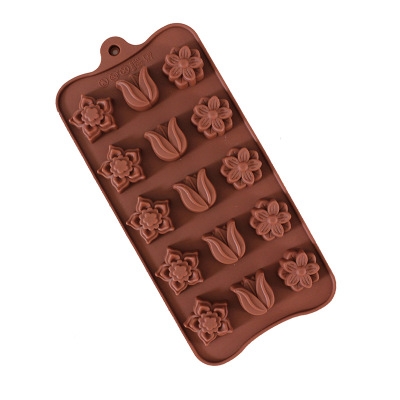 Silica gel Cake mold intermediate tulip Silica gel Chocolate mold Baking Mold  Kitchen Restaurant Supplies