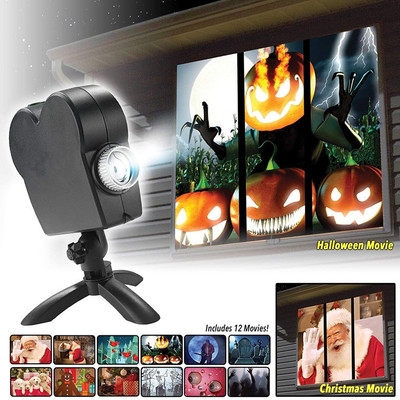 Window Wonderland Projector with 12 Movies Christmas Window Projector Party Christmas Gift