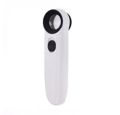 40X times 21mm Double lamp Magnifying glass Handheld Jewelry Identification magnifier