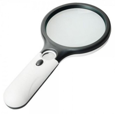 Three LED Double mirror Reading Mother Magnifying glass Old man read magnifier
