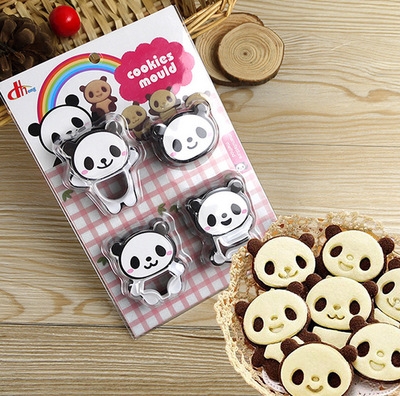 Creative DIY panda Cookie Biscuits Mold Suit Cartoon chocolate Baking tool
